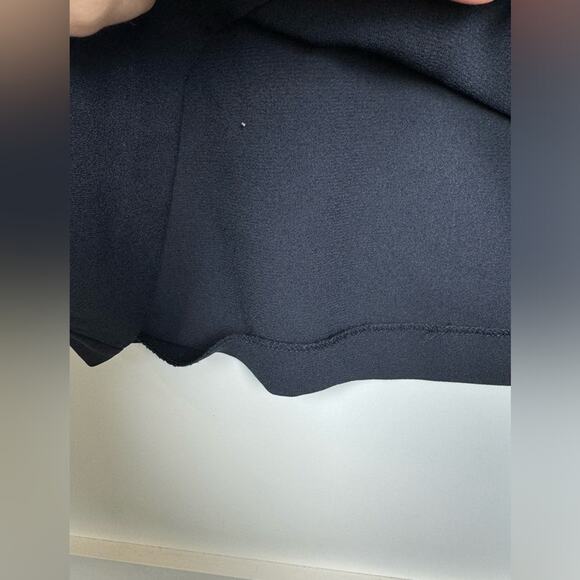 Maje Remia Pleated Overlay Black Mini Dress Size 3 Large - Picture 6 of 13